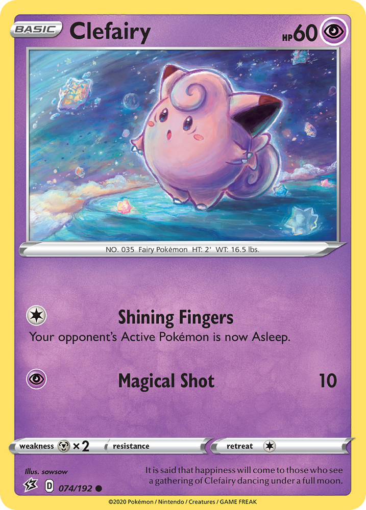 Pokemon | Clefairy (074/192) [Sword & Shield: Rebel Clash] | The Nerd Merchant