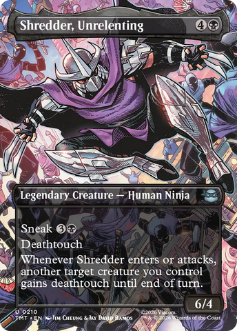 Magic | Shredder, Unrelenting (Borderless) [Teenage Mutant Ninja Turtles] | The Nerd Merchant
