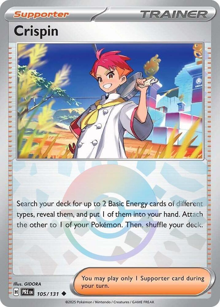Pokemon | Crispin (105/131) (Poke Ball Pattern) [Scarlet & Violet: Prismatic Evolutions] | The Nerd Merchant