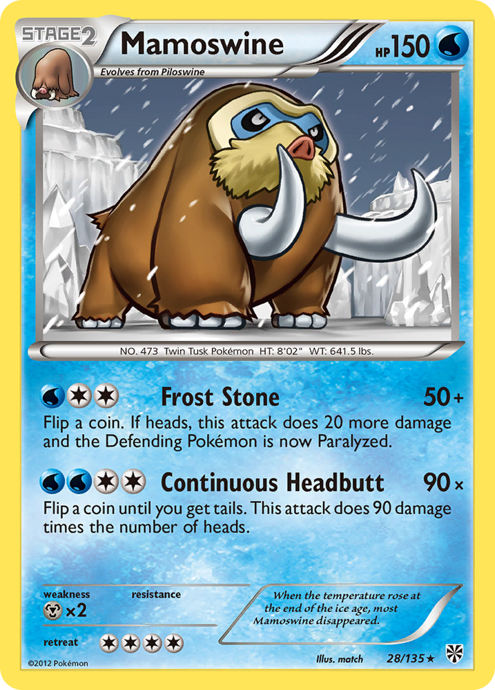 Pokemon | Mamoswine (28/135) [Black & White: Plasma Storm] | The Nerd Merchant