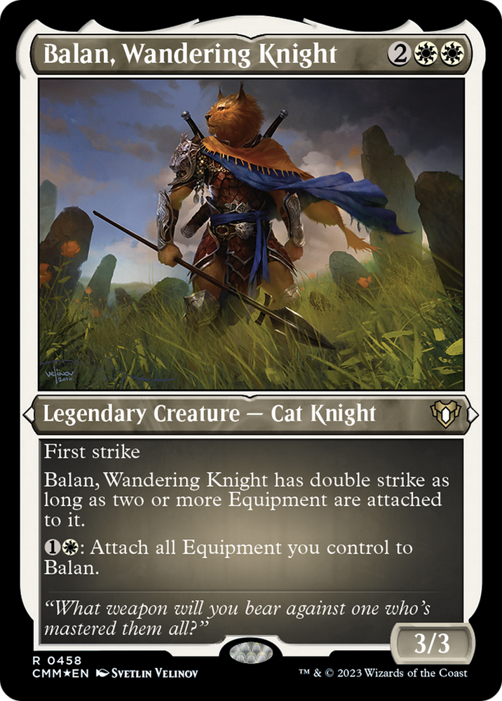 Magic | Balan, Wandering Knight (Foil Etched) [Commander Masters] | The Nerd Merchant