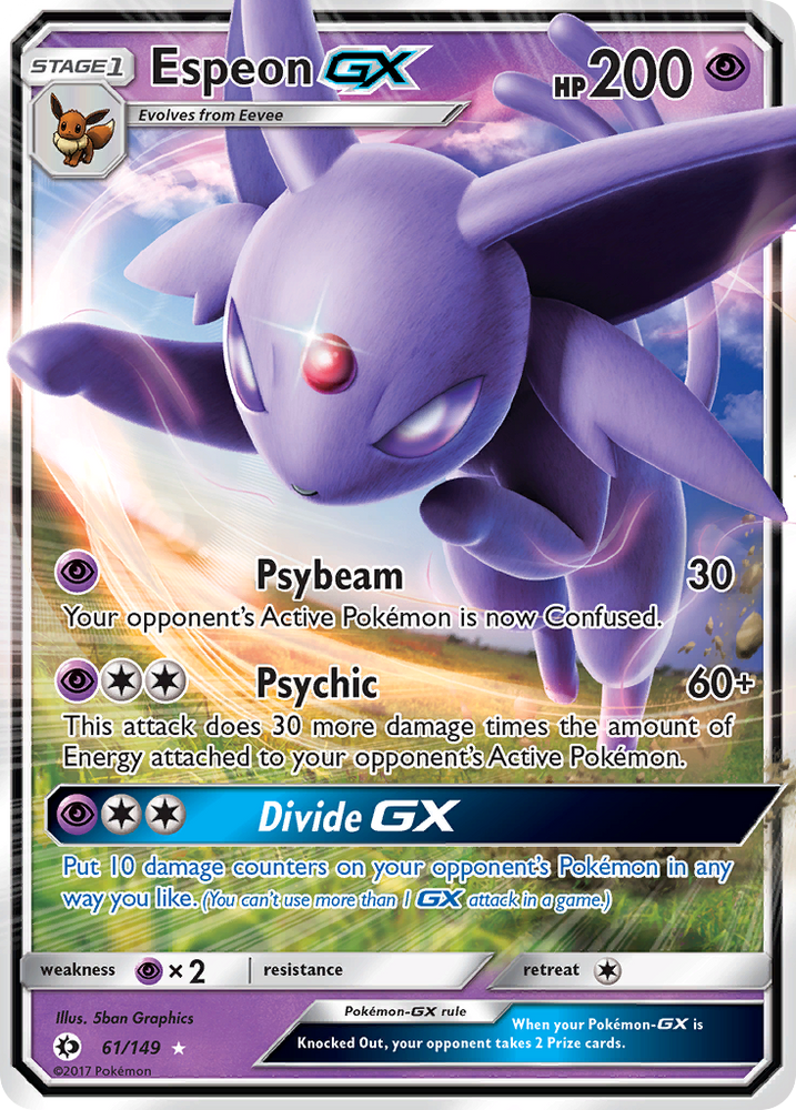 Pokemon | Espeon GX (61/149) [Sun & Moon: Base Set] | The Nerd Merchant