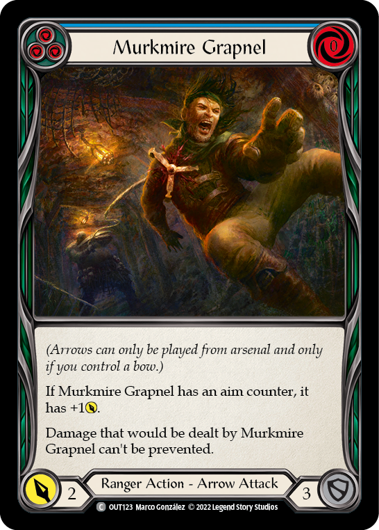 Flesh and Blood TCG | Murkmire Grapnel (Blue) [OUT123] (Outsiders)  Rainbow Foil | The Nerd Merchant