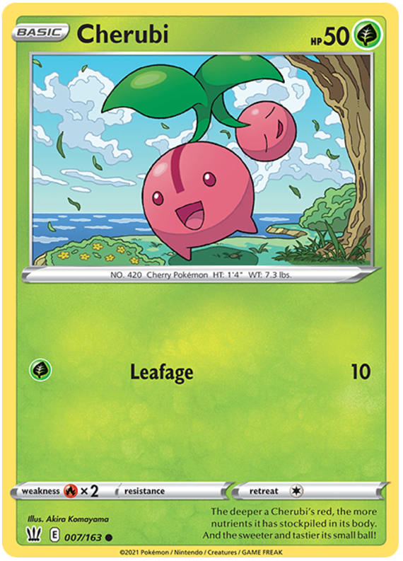 Pokemon | Cherubi (007/163) [Sword & Shield: Battle Styles] | The Nerd Merchant