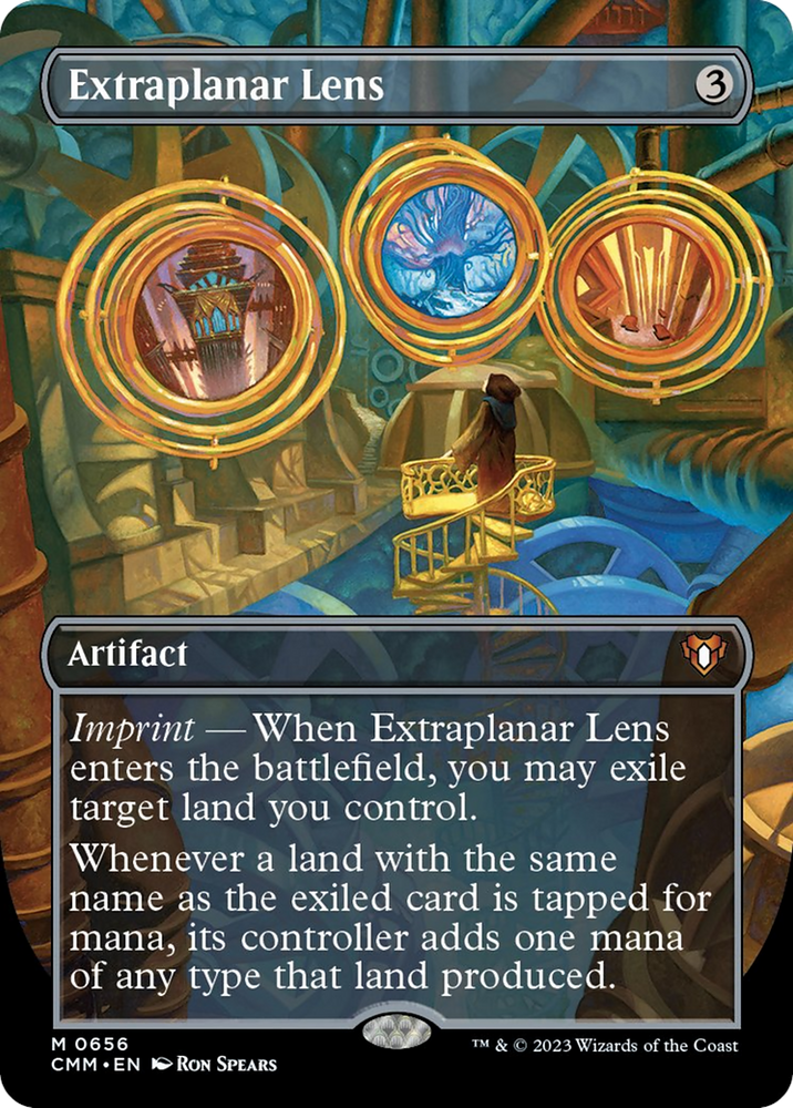 Magic | Extraplanar Lens (Borderless Alternate Art) [Commander Masters] | The Nerd Merchant