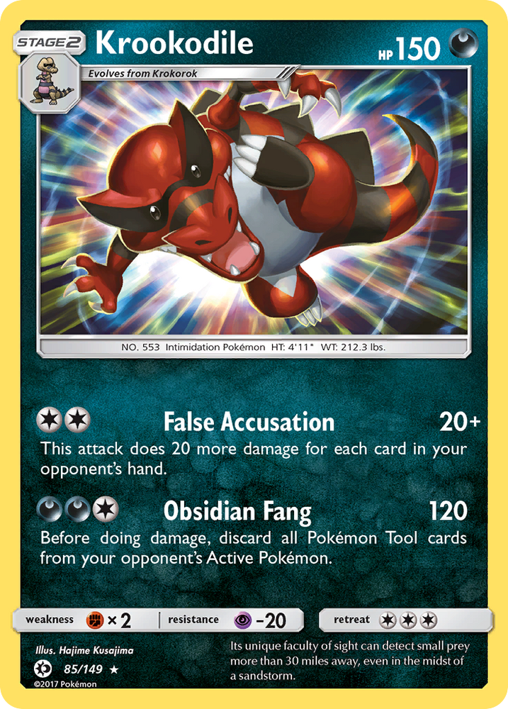 Pokemon | Krookodile (85/149) [Sun & Moon: Base Set] | The Nerd Merchant