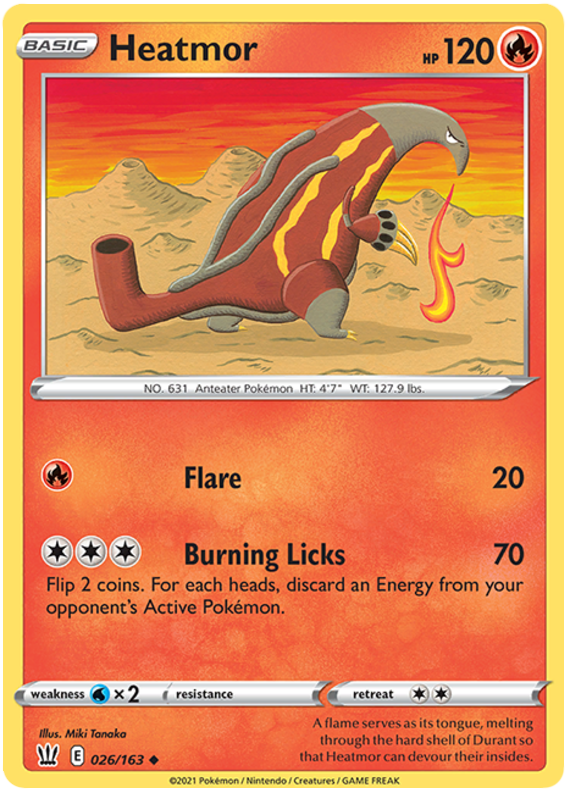 Pokemon | Heatmor (026/163) [Sword & Shield: Battle Styles] | The Nerd Merchant