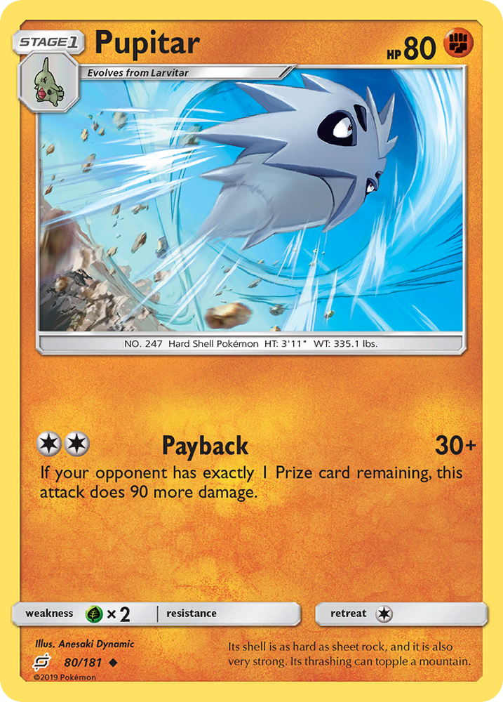 Pokemon | Pupitar (80/181) [Sun & Moon: Team Up] | The Nerd Merchant