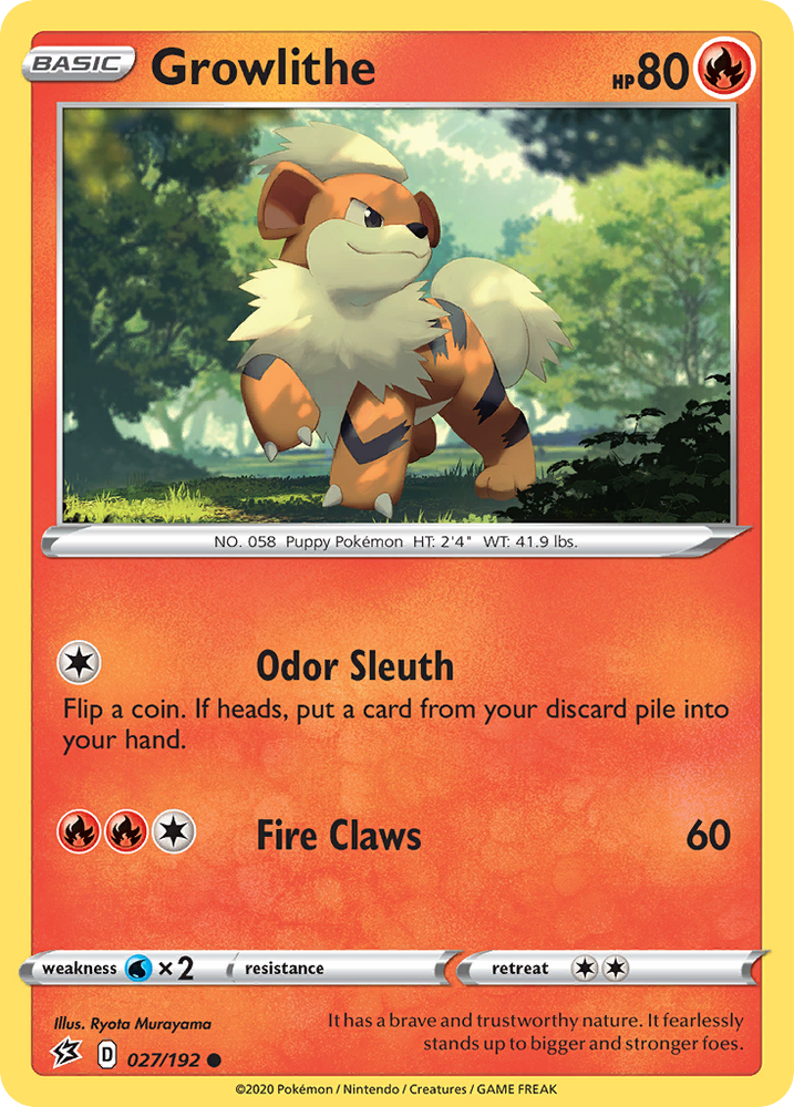 Pokemon | Growlithe (027/192) [Sword & Shield: Rebel Clash] | The Nerd Merchant