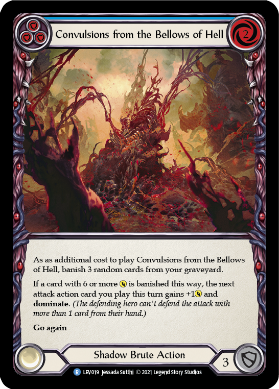 Flesh and Blood TCG | Convulsions from the Bellows of Hell (Blue) [LEV019] (Monarch Levia Blitz Deck) | The Nerd Merchant