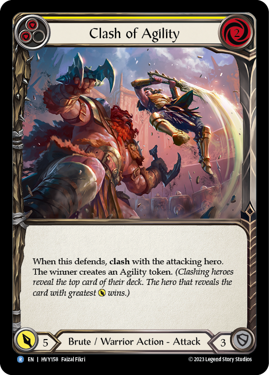 Flesh and Blood TCG | Clash of Agility (Yellow) [HVY158] (Heavy Hitters)  Rainbow Foil | The Nerd Merchant