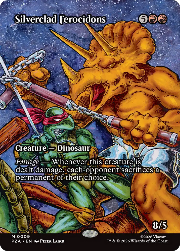 Magic | Silverclad Ferocidons (Borderless) [Teenage Mutant Ninja Turtles Eternal-Legal] | The Nerd Merchant