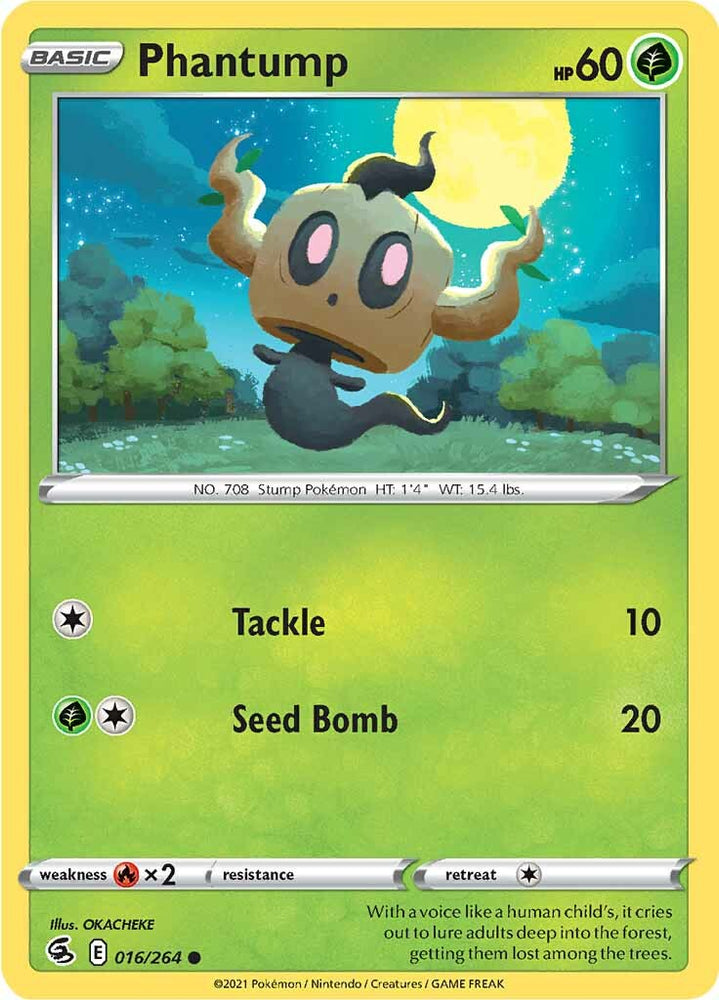 Pokemon | Phantump (016/264) [Sword & Shield: Fusion Strike] | The Nerd Merchant