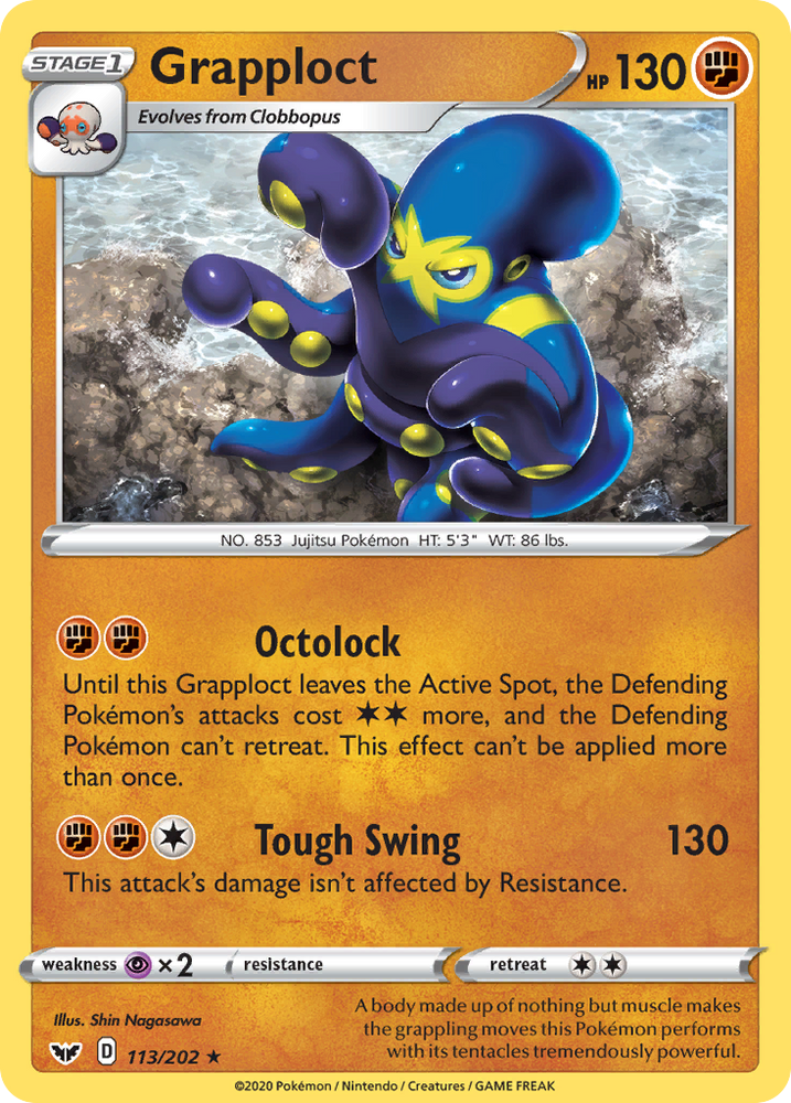 Pokemon | Grapploct (113/202) [Sword & Shield: Base Set] | The Nerd Merchant