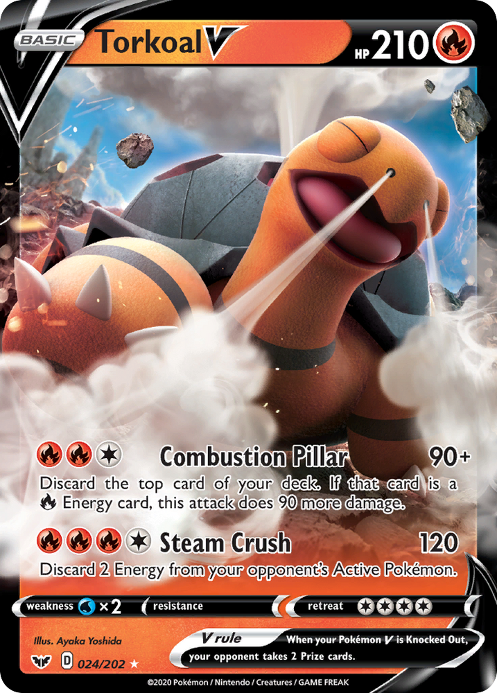 Pokemon | Torkoal V (024/202) [Sword & Shield: Base Set] | The Nerd Merchant