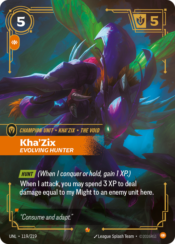 Kha'Zix - Evolving Hunter (Foil) - Unleashed (119/219)