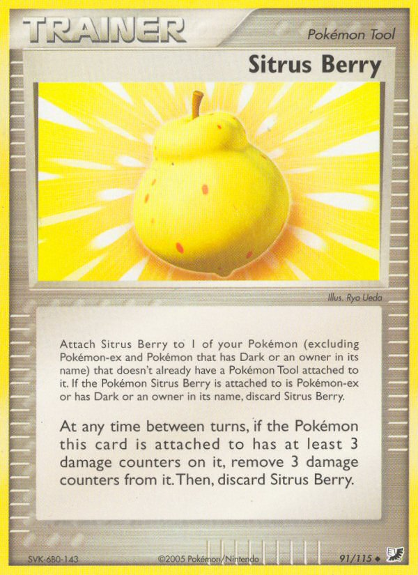 Pokemon | Sitrus Berry (91/115) [EX: Unseen Forces] | The Nerd Merchant