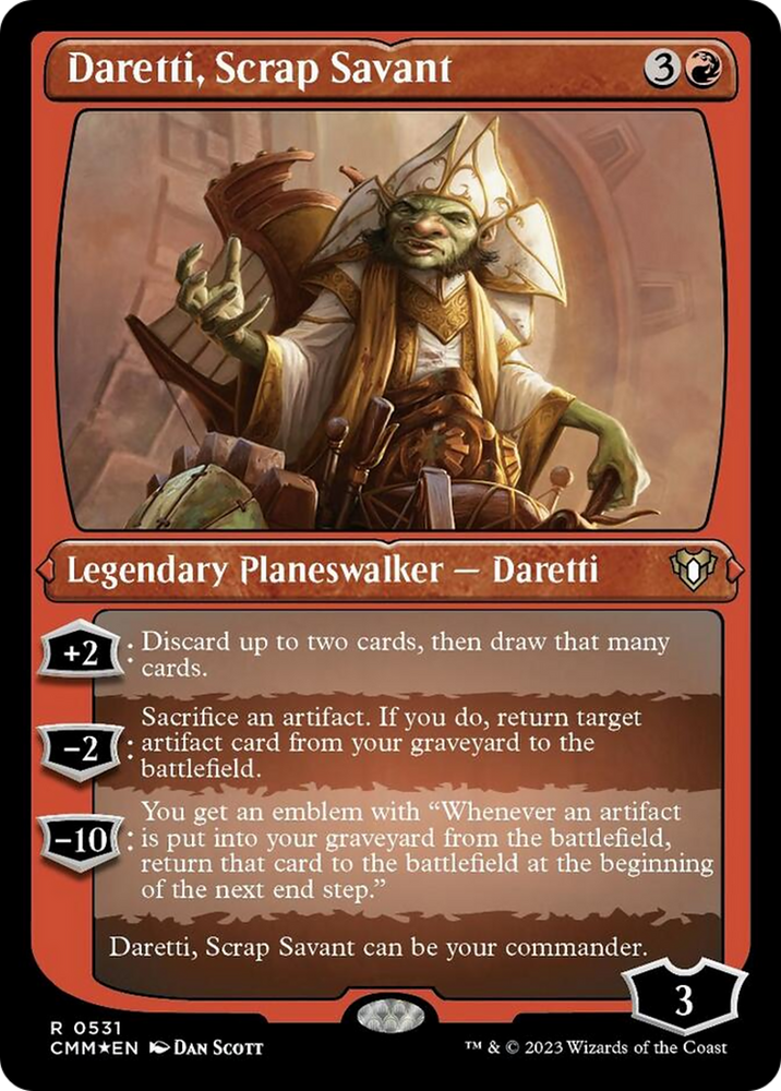 Magic | Daretti, Scrap Savant (Foil Etched) [Commander Masters] | The Nerd Merchant
