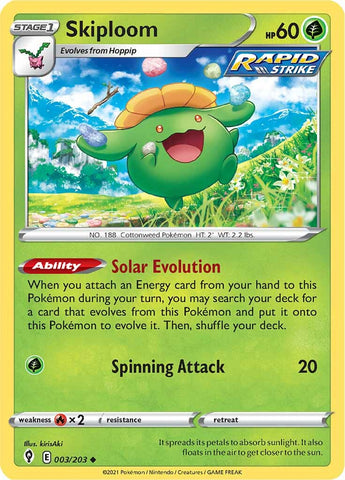 Pokemon | Skiploom (003/203) [Sword & Shield: Evolving Skies] | The Nerd Merchant