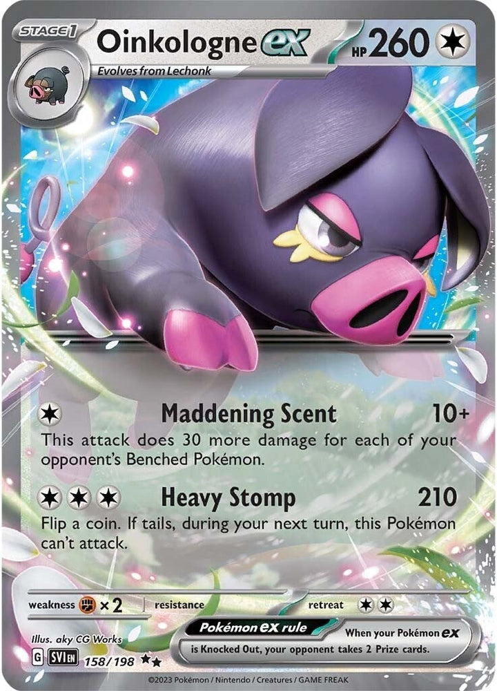 Pokemon | Oinkalogne ex (158/198) (Jumbo Card) [Scarlet & Violet: Base Set] | The Nerd Merchant