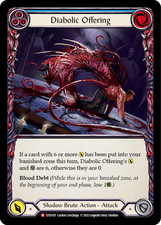 Flesh and Blood TCG | Diabolic Offering [DTD107] (Dusk Till Dawn)  Rainbow Foil | The Nerd Merchant