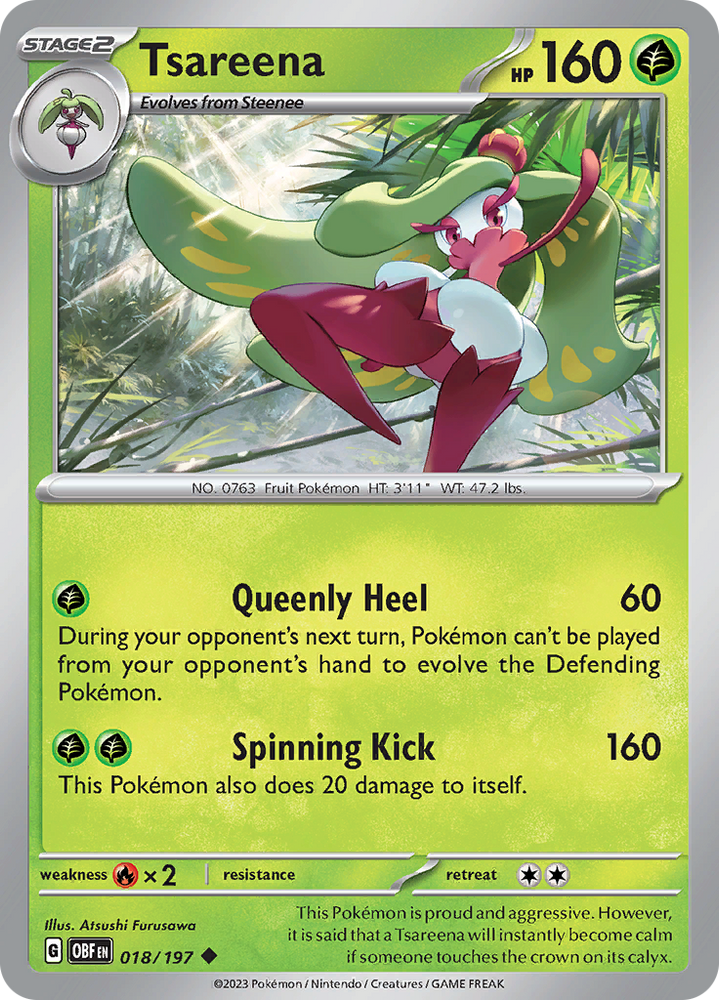 Pokemon | Tsareena (018/197) [Scarlet & Violet: Obsidian Flames] | The Nerd Merchant