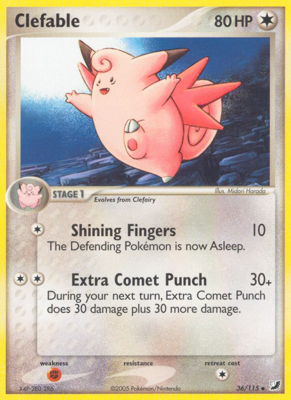 Pokemon | Clefable (36/115) [EX: Unseen Forces] | The Nerd Merchant