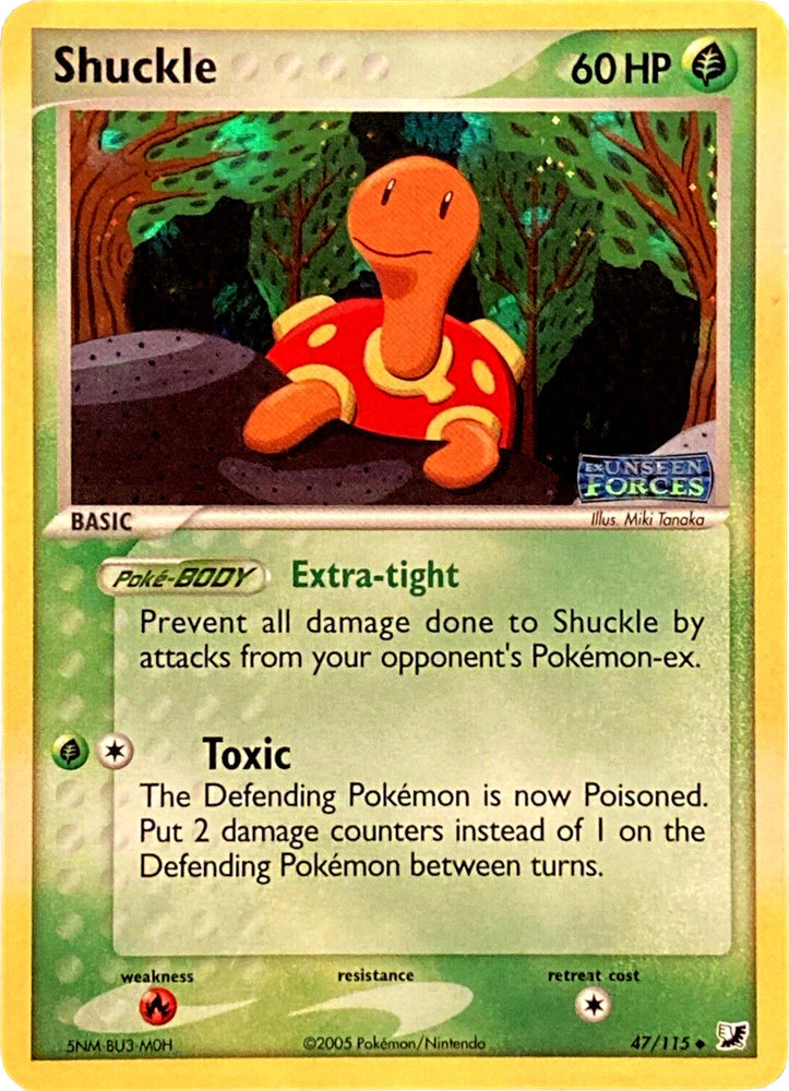 Pokemon | Shuckle (47/115) (Stamped) [EX: Unseen Forces] | The Nerd Merchant