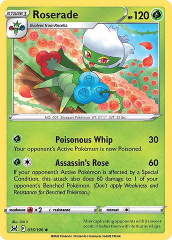 Pokemon | Roserade (015/196) [Sword & Shield: Lost Origin] | The Nerd Merchant