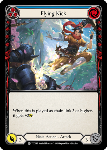 Flesh and Blood TCG | Flying Kick (Blue) [TCC099] (Round the Table: TCC x LSS) | The Nerd Merchant