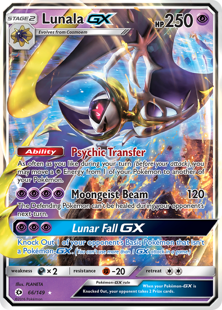 Pokemon | Lunala GX (66/149) [Sun & Moon: Base Set] | The Nerd Merchant