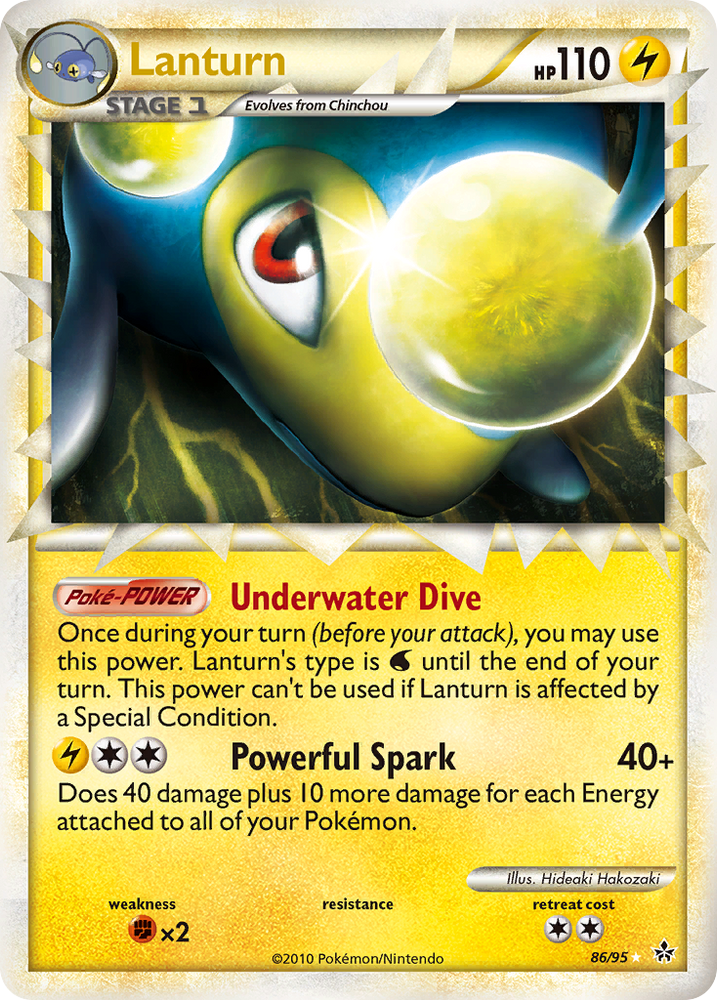 Pokemon | Lanturn (86/95) [HeartGold & SoulSilver: Unleashed] | The Nerd Merchant