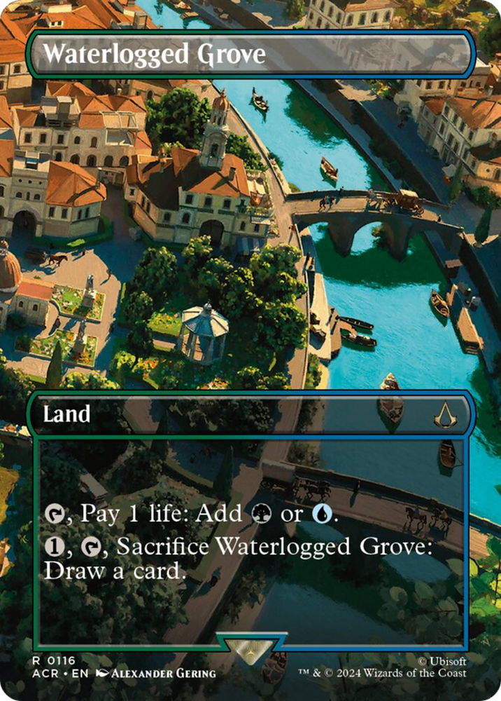 Magic | Waterlogged Grove (Borderless) [Assassin's Creed] | The Nerd Merchant