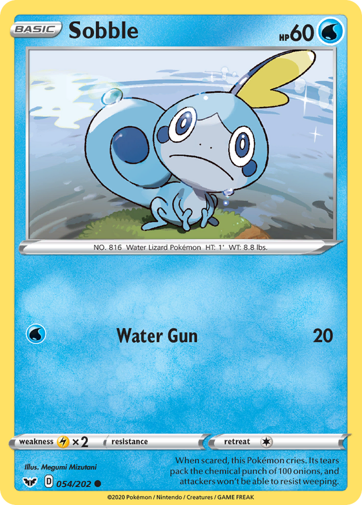 Pokemon | Sobble (054/202) [Sword & Shield: Base Set] | The Nerd Merchant