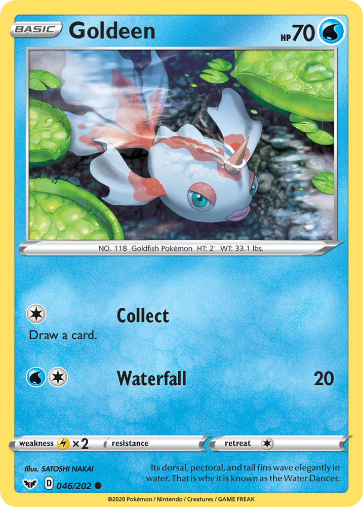 Pokemon | Goldeen (046/202) [Sword & Shield: Base Set] | The Nerd Merchant