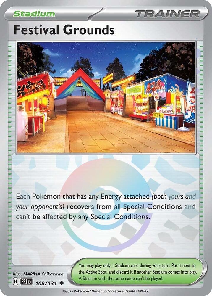 Pokemon | Festival Grounds (108/131) (Poke Ball Pattern) [Scarlet & Violet: Prismatic Evolutions] | The Nerd Merchant