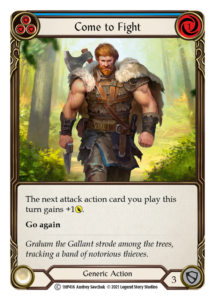Flesh and Blood TCG | Come to Fight (Blue) [1HP416] (History Pack 1) | The Nerd Merchant