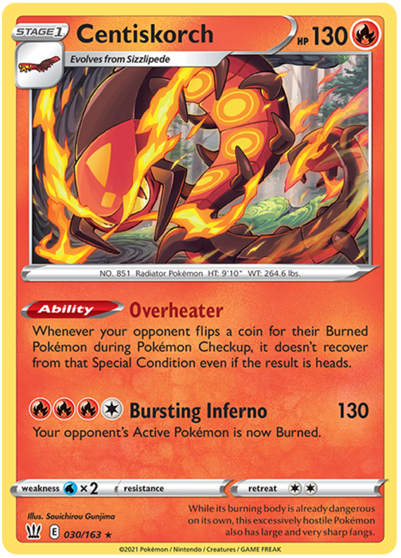 Pokemon | Centiskorch (030/163) [Sword & Shield: Battle Styles] | The Nerd Merchant