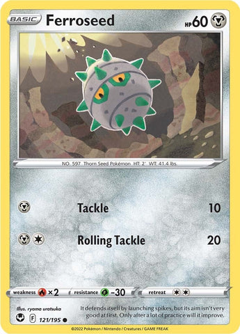 Pokemon | Ferroseed (121/195) [Sword & Shield: Silver Tempest] | The Nerd Merchant