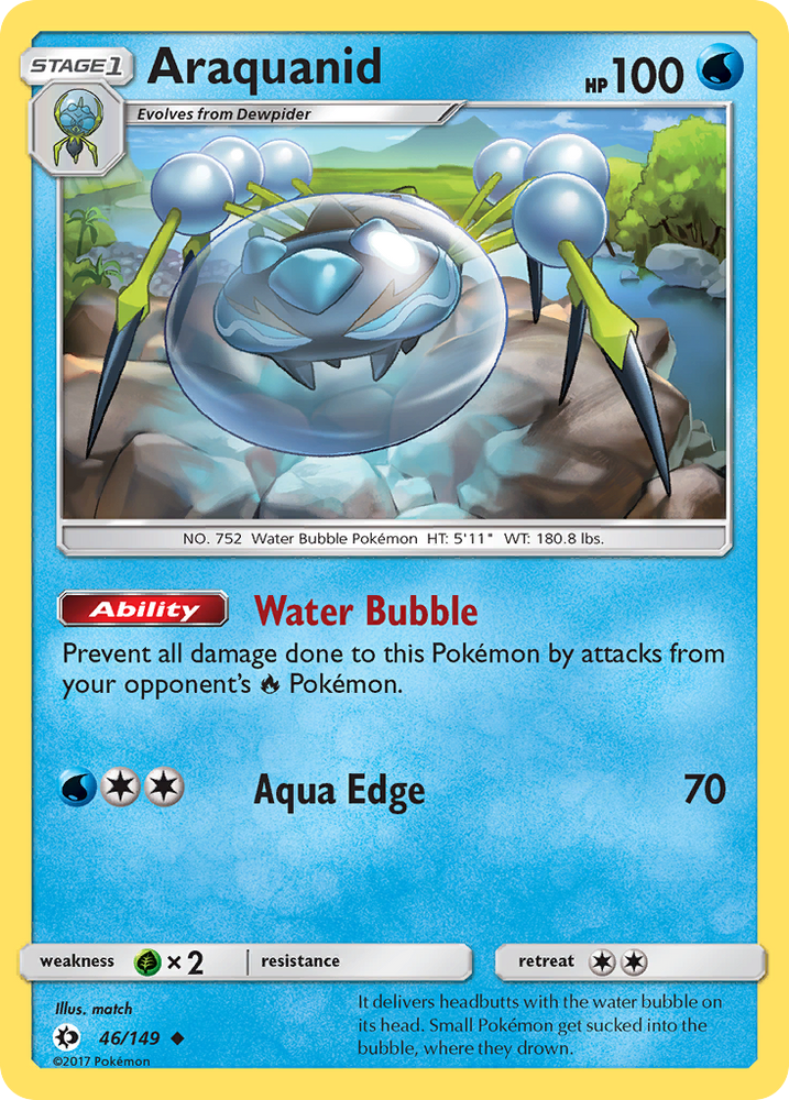 Pokemon | Araquanid (46/149) [Sun & Moon: Base Set] | The Nerd Merchant