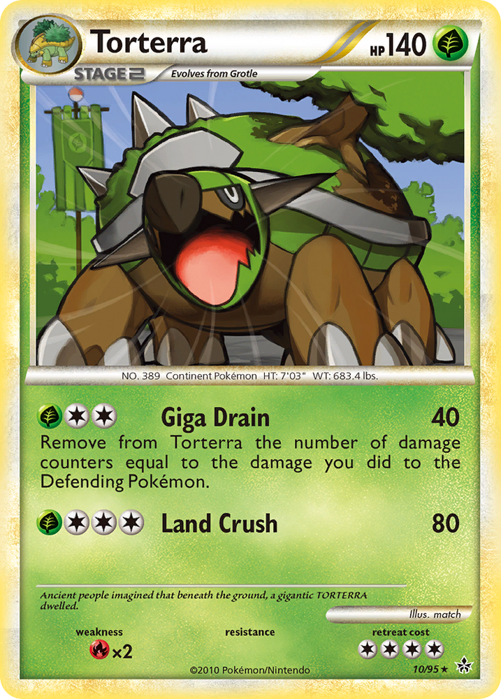 Pokemon | Torterra (10/95) [HeartGold & SoulSilver: Unleashed] | The Nerd Merchant