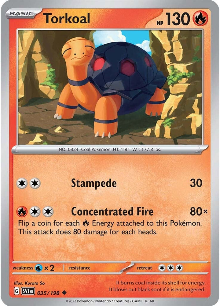 Pokemon | Torkoal (035/198) [Scarlet & Violet: Base Set] | The Nerd Merchant