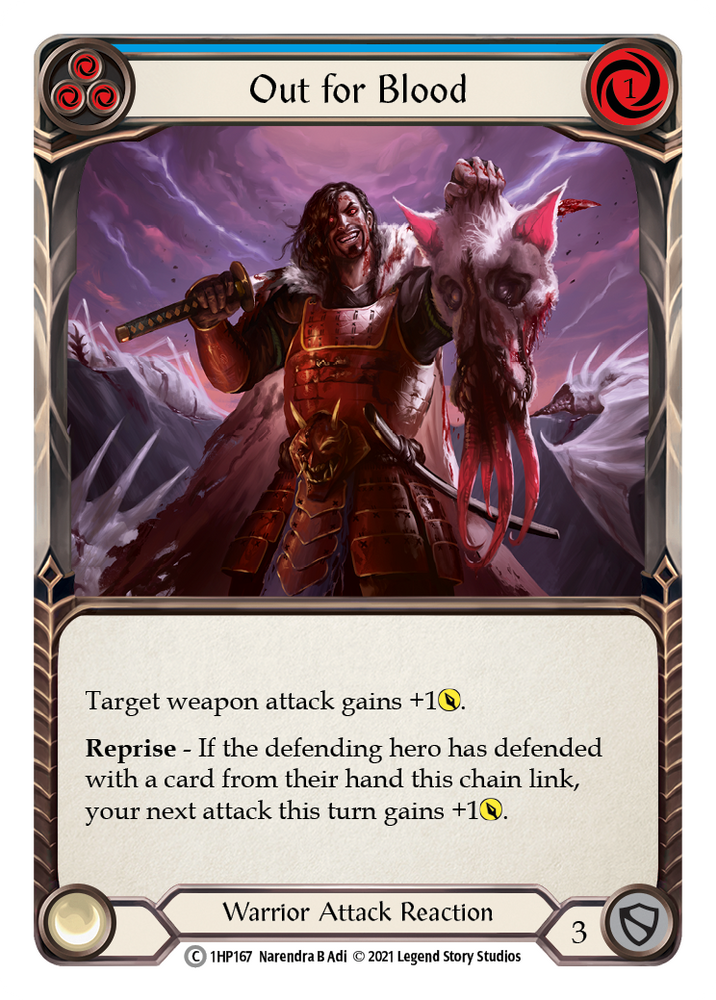 Flesh and Blood TCG | Out for Blood (Blue) [1HP167] (History Pack 1) | The Nerd Merchant