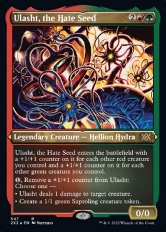 Magic | Ulasht, the Hate Seed (Foil Etched) [Double Masters 2022] | The Nerd Merchant