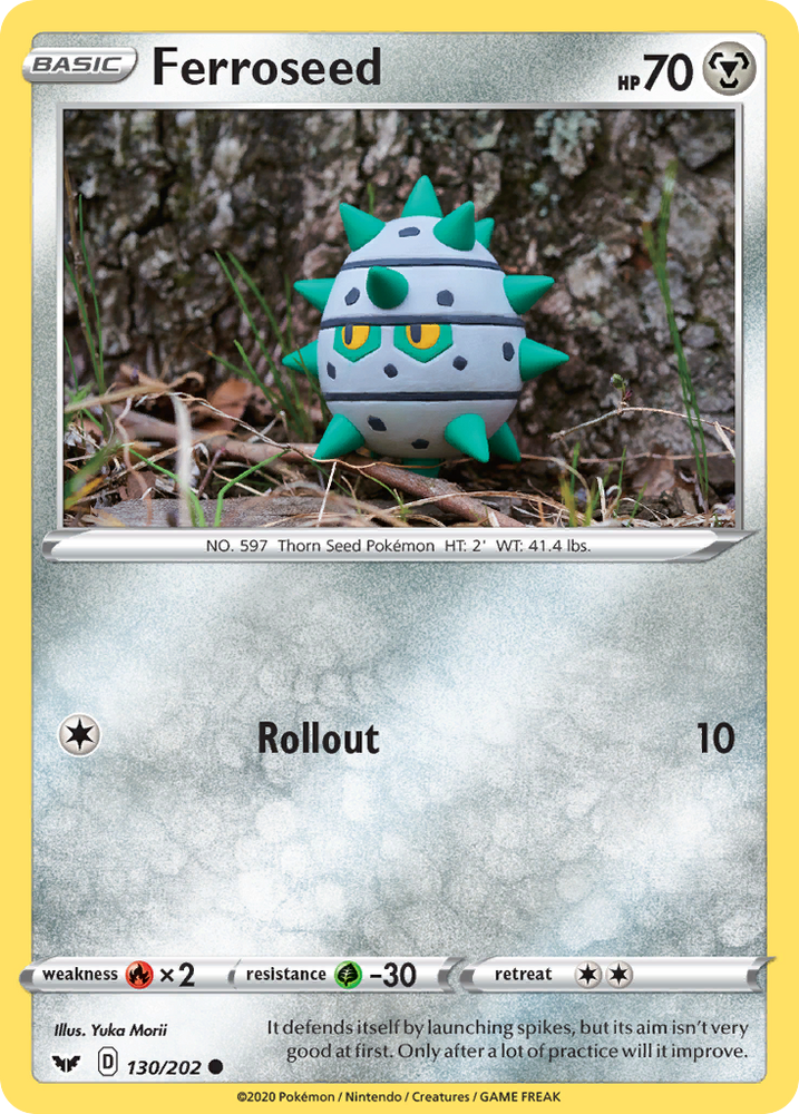 Pokemon | Ferroseed (130/202) [Sword & Shield: Base Set] | The Nerd Merchant