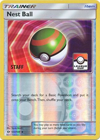 Pokemon | Nest Ball (123/149) (League Promo Staff) [Sun & Moon: Base Set] | The Nerd Merchant
