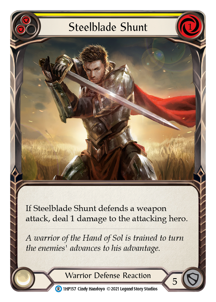 Flesh and Blood TCG | Steelblade Shunt (Yellow) [1HP157] (History Pack 1) | The Nerd Merchant