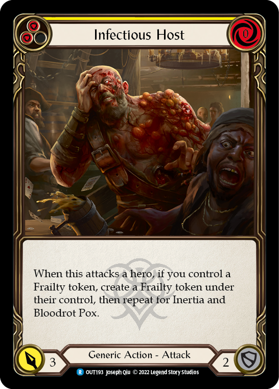 Flesh and Blood TCG | Infectious Host (Yellow) [OUT193] (Outsiders) | The Nerd Merchant