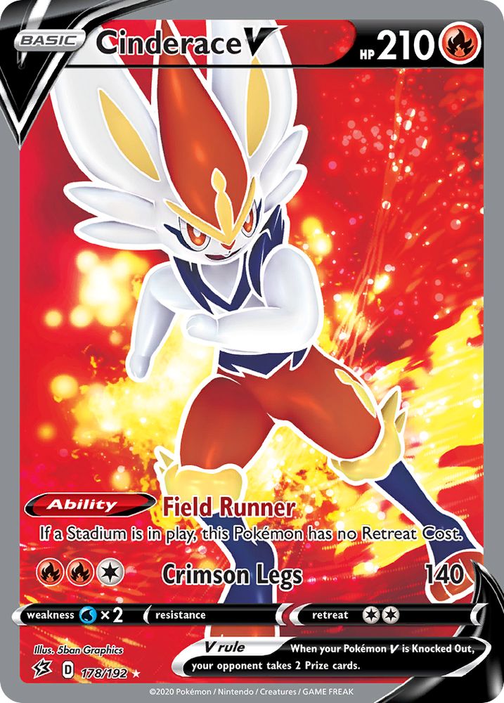 Pokemon | Cinderace V (178/192) [Sword & Shield: Rebel Clash] | The Nerd Merchant