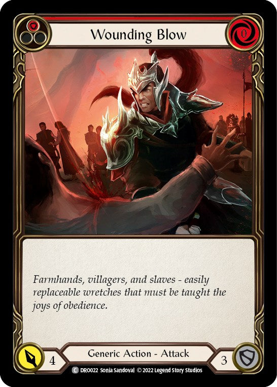 Flesh and Blood TCG | Wounding Blow [DRO022] (Uprising Dromai Blitz Deck) | The Nerd Merchant